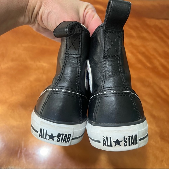 Converse Classic Hi Boots Moc Toe Black Leather High tops size 7 leather - Picture 13 of 14